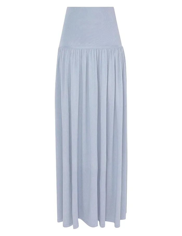 Women Skirts Zimmermann Natura Metallic Midi Skirt Blue
