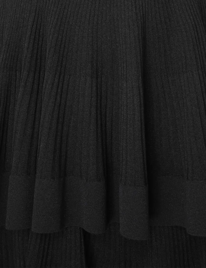 Women Skirts Zimmermann Natura Tiered Ruffle Skirt Black