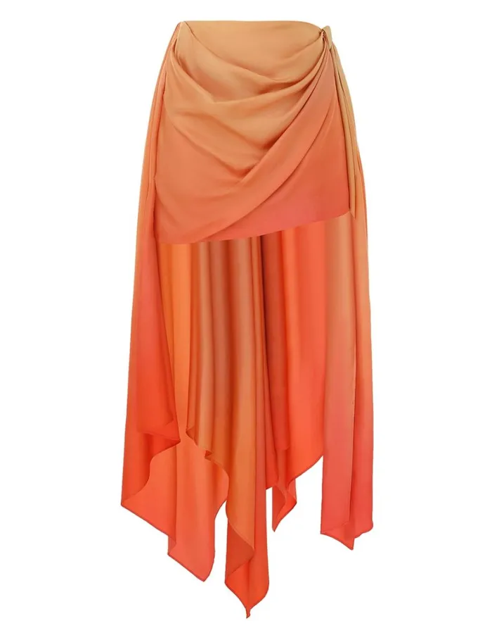 Women Skirts Zimmermann Tranquillity Scarf Mini Skirt Red Fields