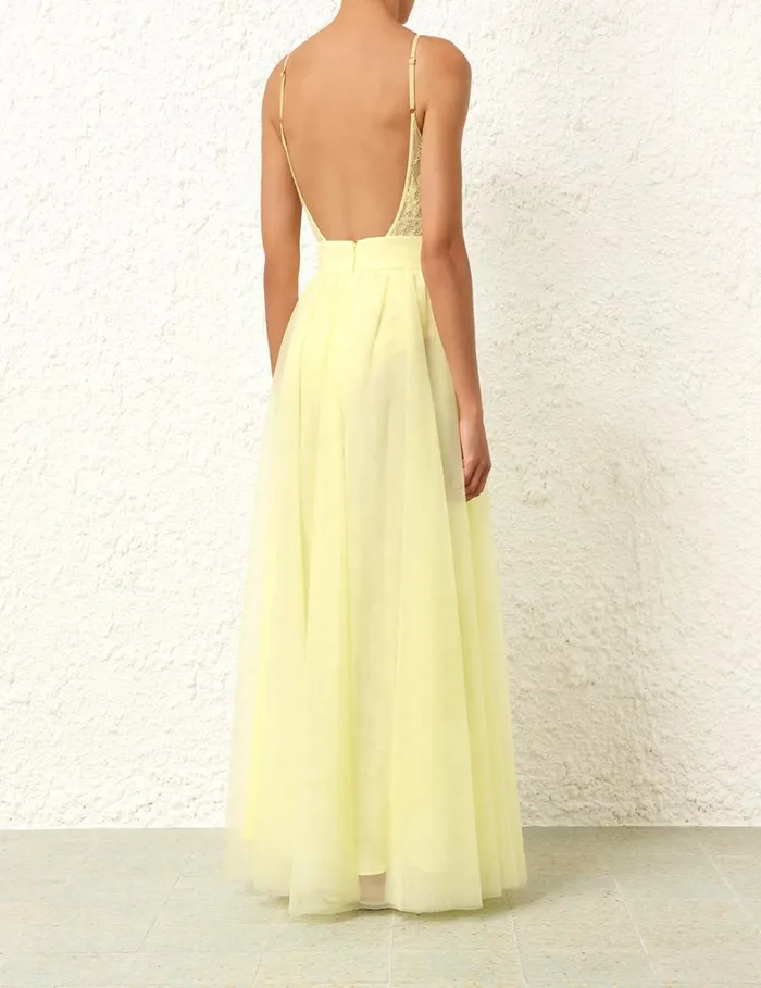 Women Skirts Zimmermann Tulle Skirt Lemon