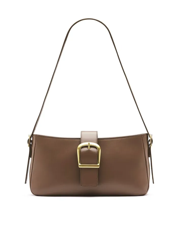 Women Soft Baguette Bag Carob The UNDONE Bags
