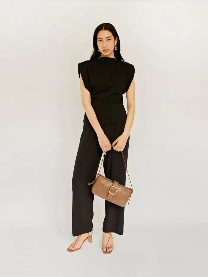 Women Soft Baguette Bag Carob The UNDONE Bags