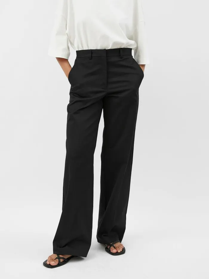Women Straight Twill Trouser Black The UNDONE Pants
