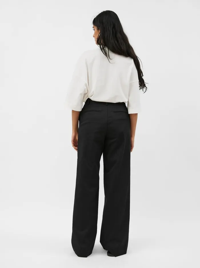 Women Straight Twill Trouser Black The UNDONE Pants