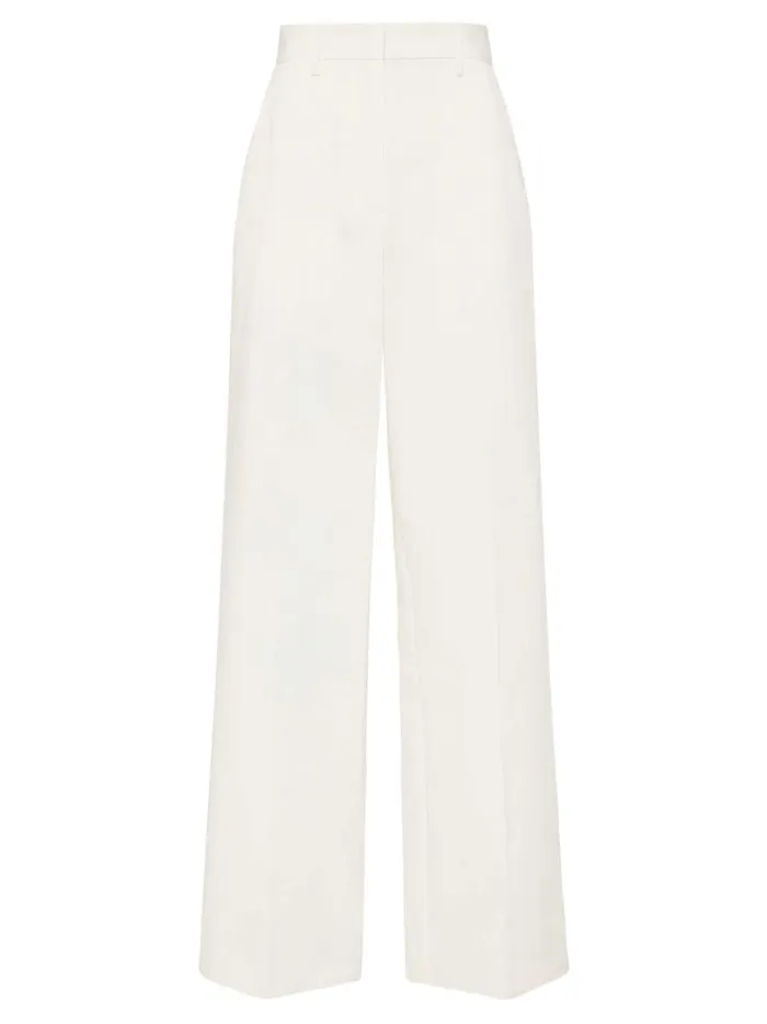 Women Straight Twill Trouser Chalk The UNDONE Pants