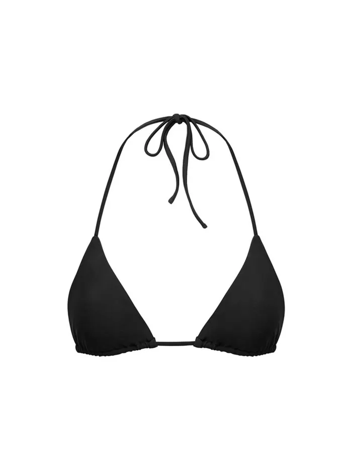 Women String Triangle Top Black The UNDONE Swimwear