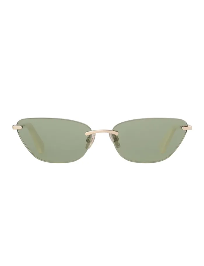 Women Sunglasses Zimmermann Zimmermann Celeste Cat Eye Bottle Green