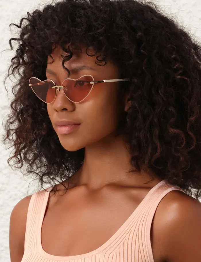 Women Sunglasses Zimmermann Zimmermann Celeste Heart Rose