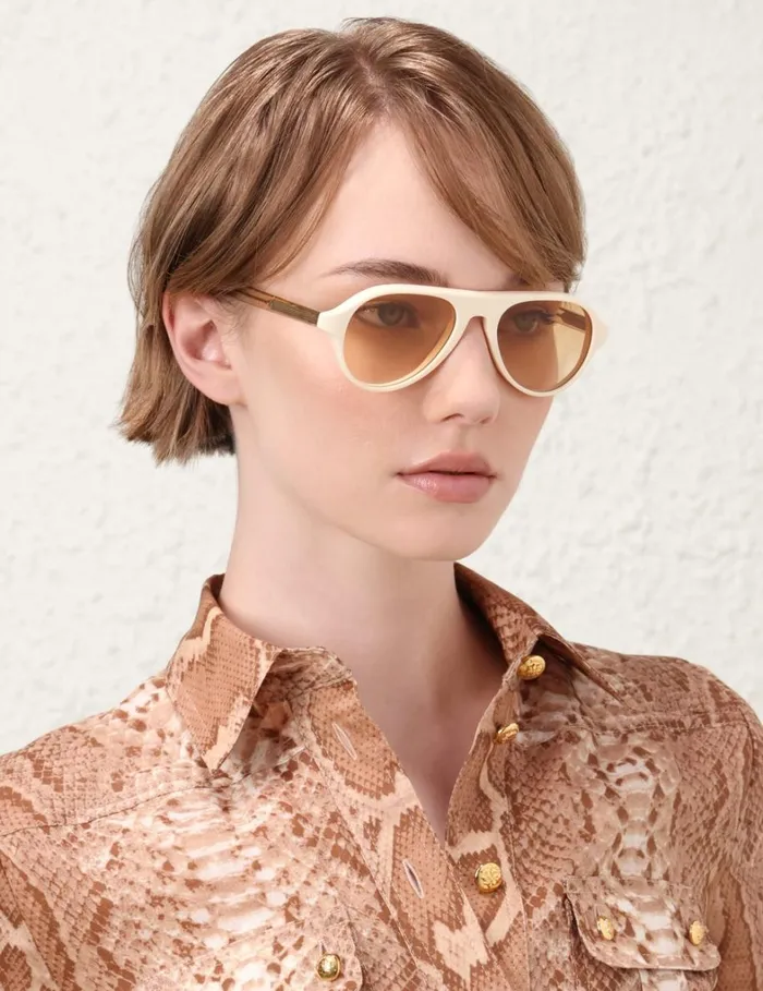 Women Sunglasses Zimmermann Zimmermann Cyd Aviator Cream