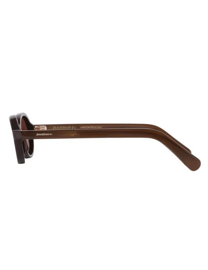 Women Sunglasses Zimmermann Zimmermann Cyd Oval Chocolate