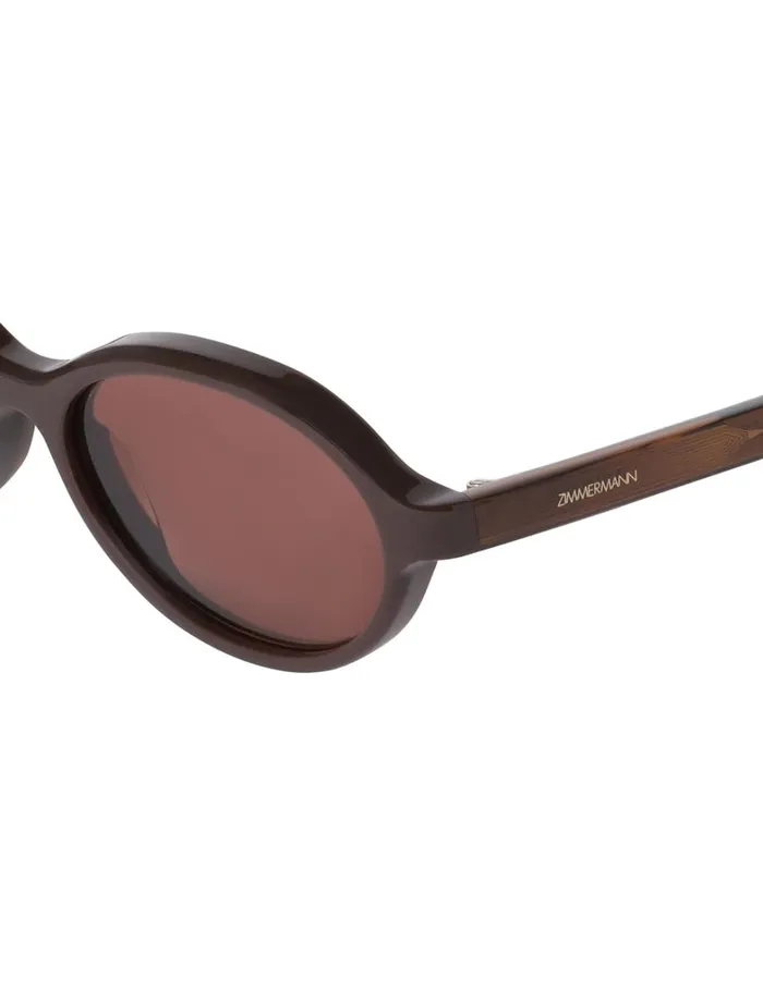 Women Sunglasses Zimmermann Zimmermann Cyd Oval Chocolate