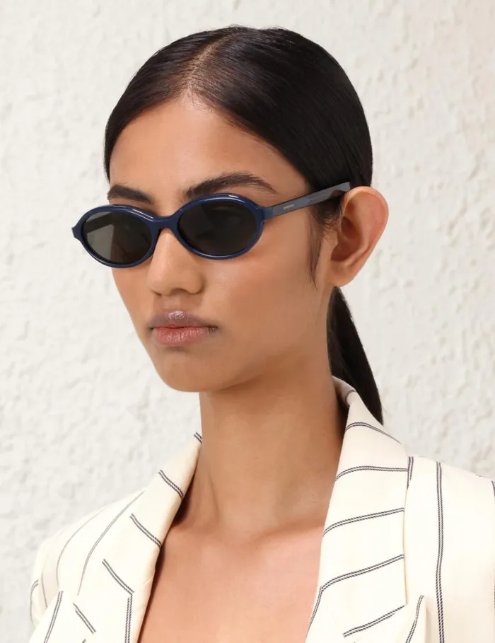 Women Sunglasses Zimmermann Zimmermann Cyd Oval Navy