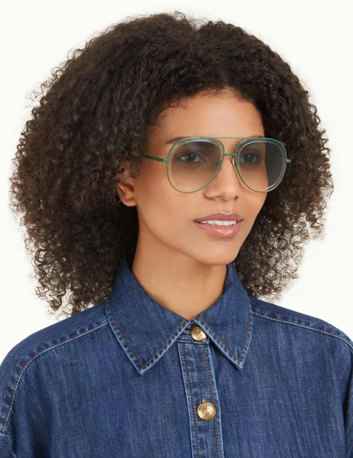 Women Sunglasses Zimmermann Zimmermann Dancer Aviator Olive