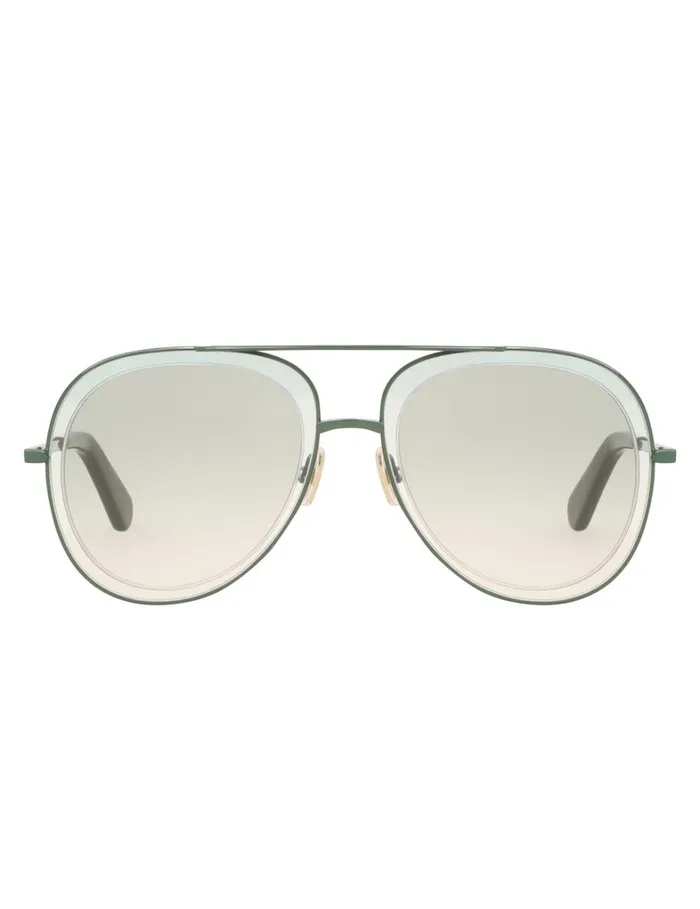 Women Sunglasses Zimmermann Zimmermann Dancer Aviator Olive