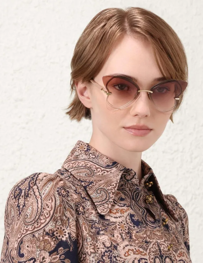 Women Sunglasses Zimmermann Zimmermann Gleam Butterfly Rose