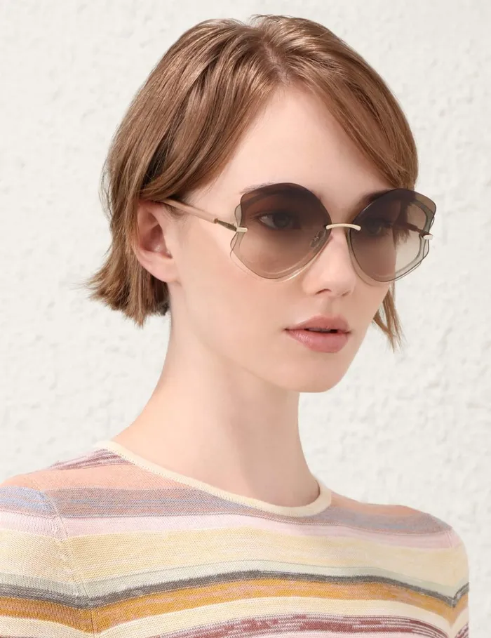 Women Sunglasses Zimmermann Zimmermann Gleam Oversize Caramel