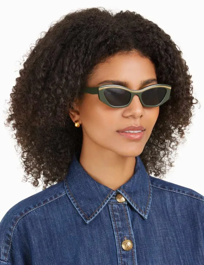 Women Sunglasses Zimmermann Zimmermann Lyrical Cat Eye Khaki
