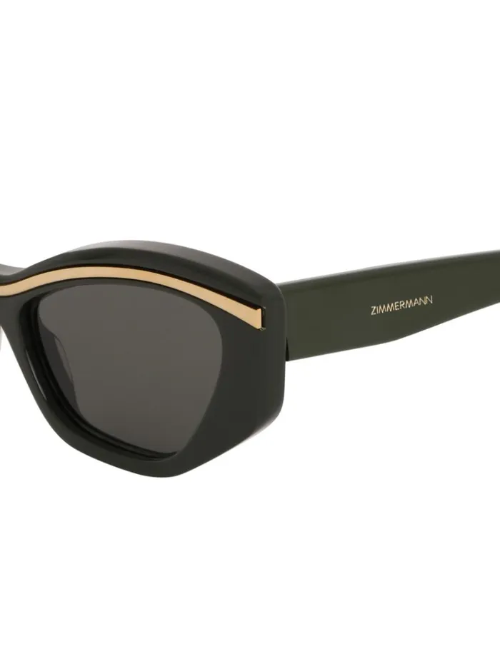 Women Sunglasses Zimmermann Zimmermann Lyrical Cat Eye Khaki