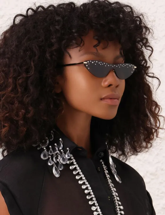 Women Sunglasses Zimmermann Zimmermann Radiant Cat Eye Black