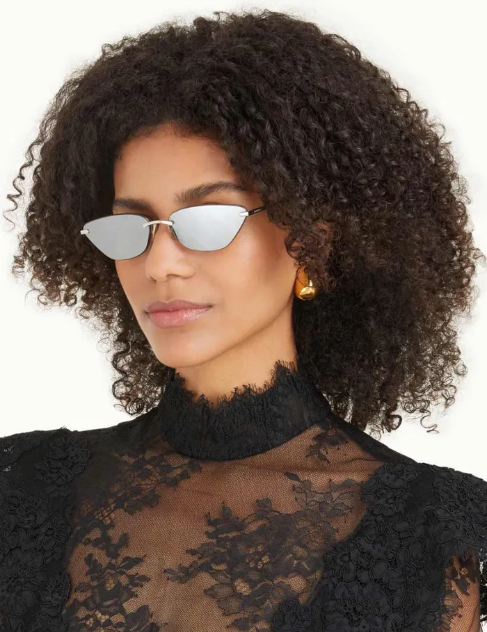 Women Sunglasses Zimmermann Zimmermann Uptempo Cat Eye Chrome Mirror