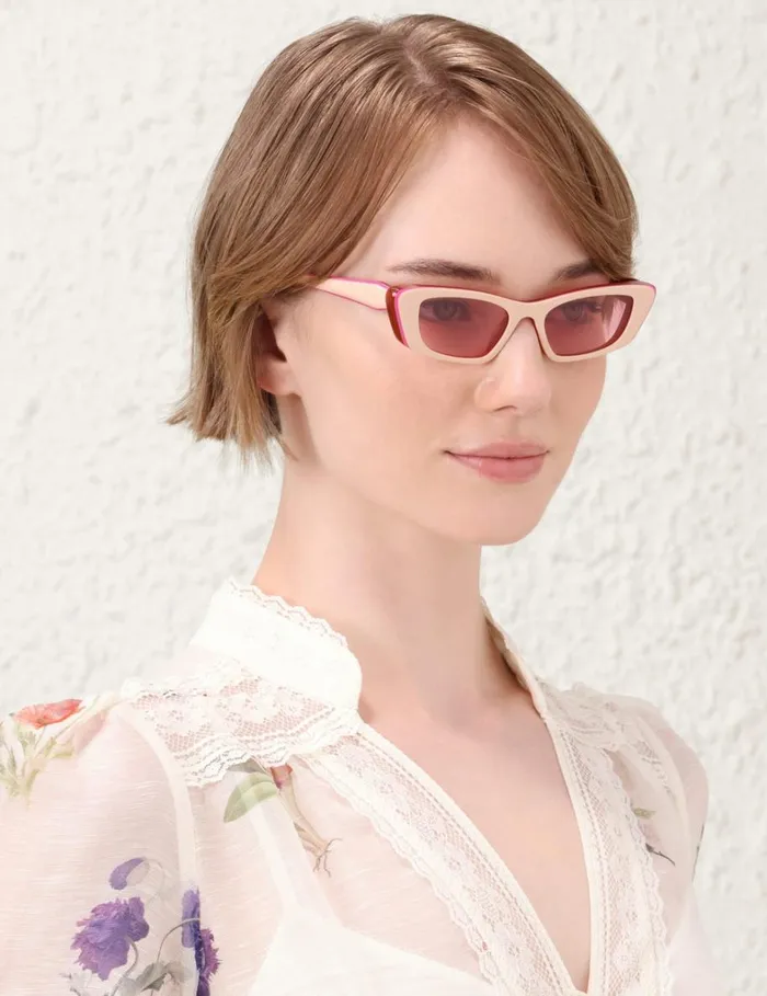 Women Sunglasses Zimmermann Zimmermann Uptempo Cat Eye Pink