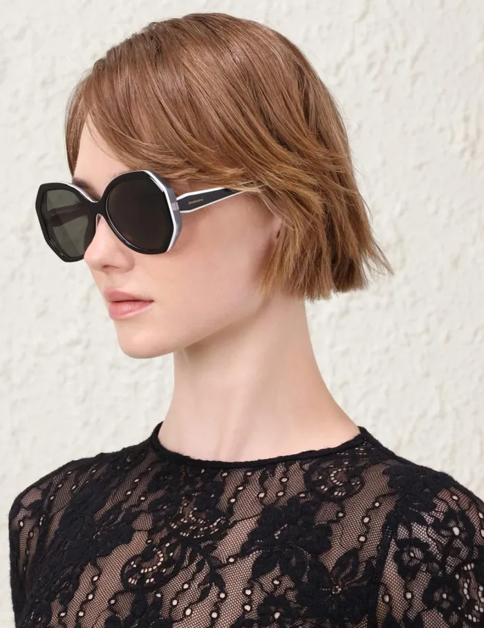 Women Sunglasses Zimmermann Zimmermann Uptempo Hexagon Black