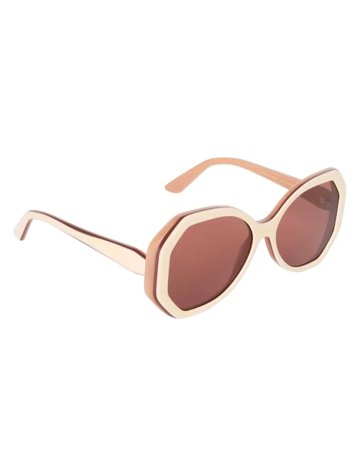 Women Sunglasses Zimmermann Zimmermann Uptempo Hexagon Cream