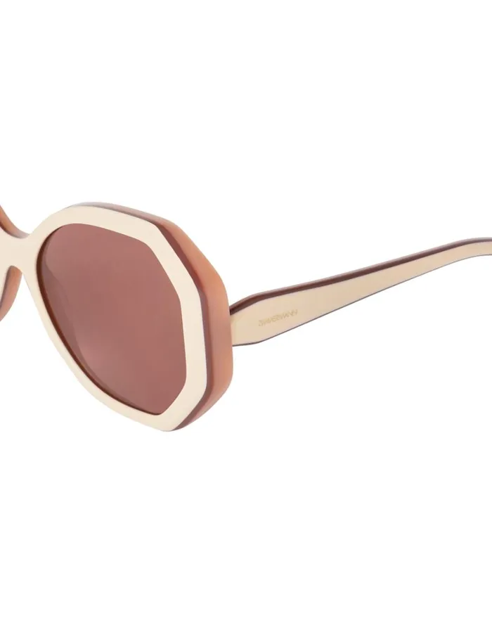 Women Sunglasses Zimmermann Zimmermann Uptempo Hexagon Cream