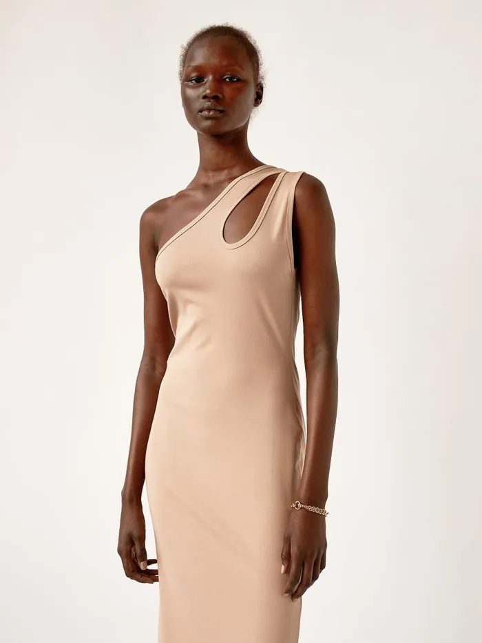 Women Tear Drop Jersey Dress Nude The UNDONE Dresses Women Tear Drop Jersey Dress Nude The UNDONE Dresses