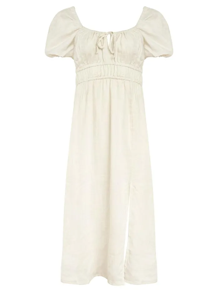 Women Terina Midi Dress Egg Shell The UNDONE Dresses