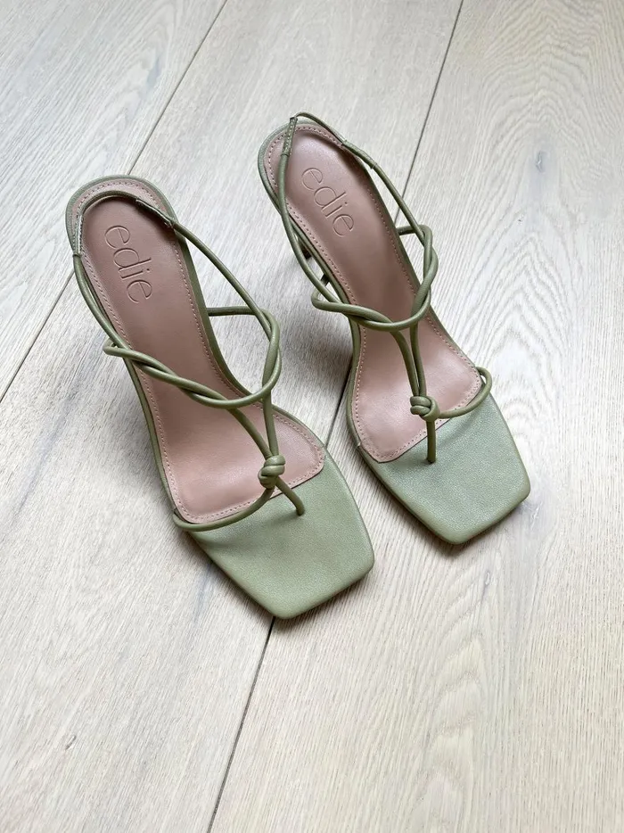 Women The Betty Knot Heel Sage The UNDONE Heels