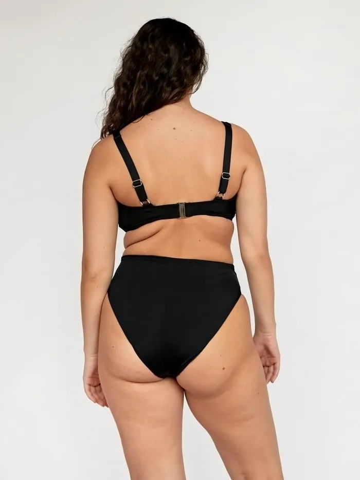 Women The Crop Top Black The UNDONE Swimwear