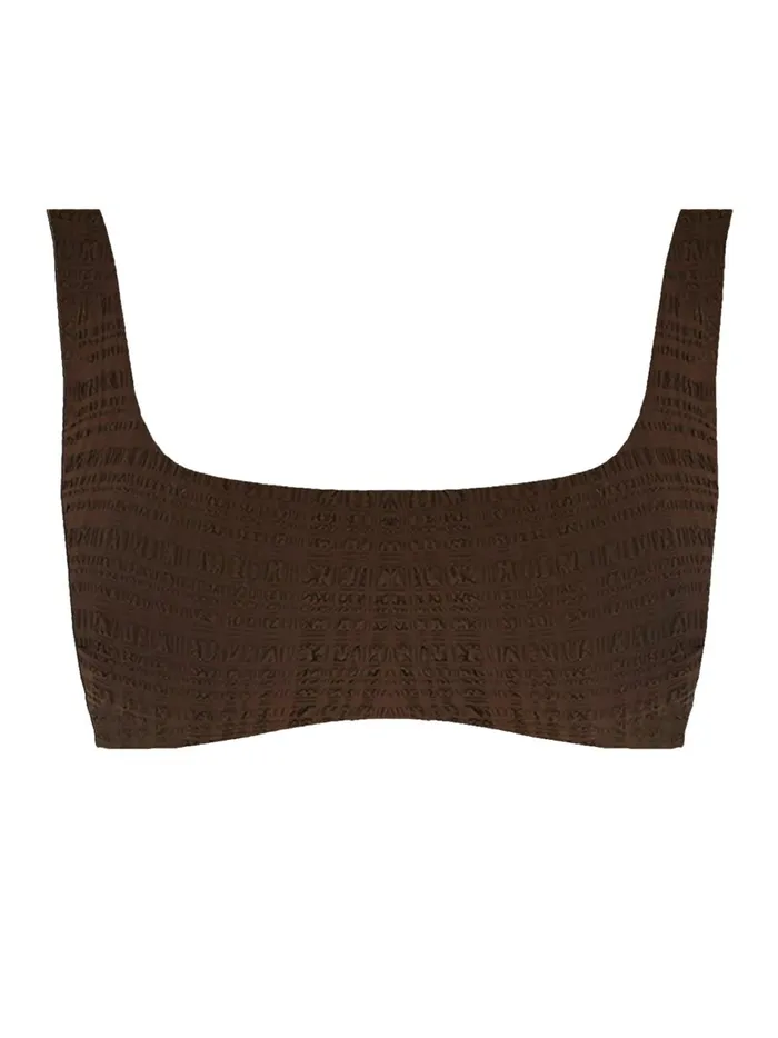Women The Crop Top Espresso The UNDONE Swimwear