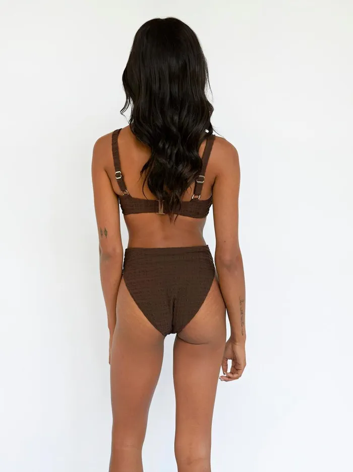 Women The Crop Top Espresso The UNDONE Swimwear