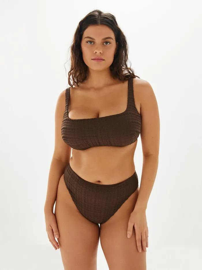 Women The Crop Top Espresso The UNDONE Swimwear