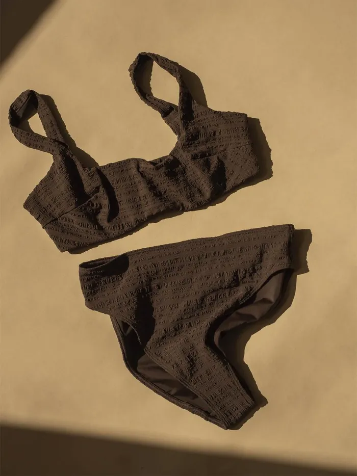 Women The Crop Top Espresso The UNDONE Swimwear
