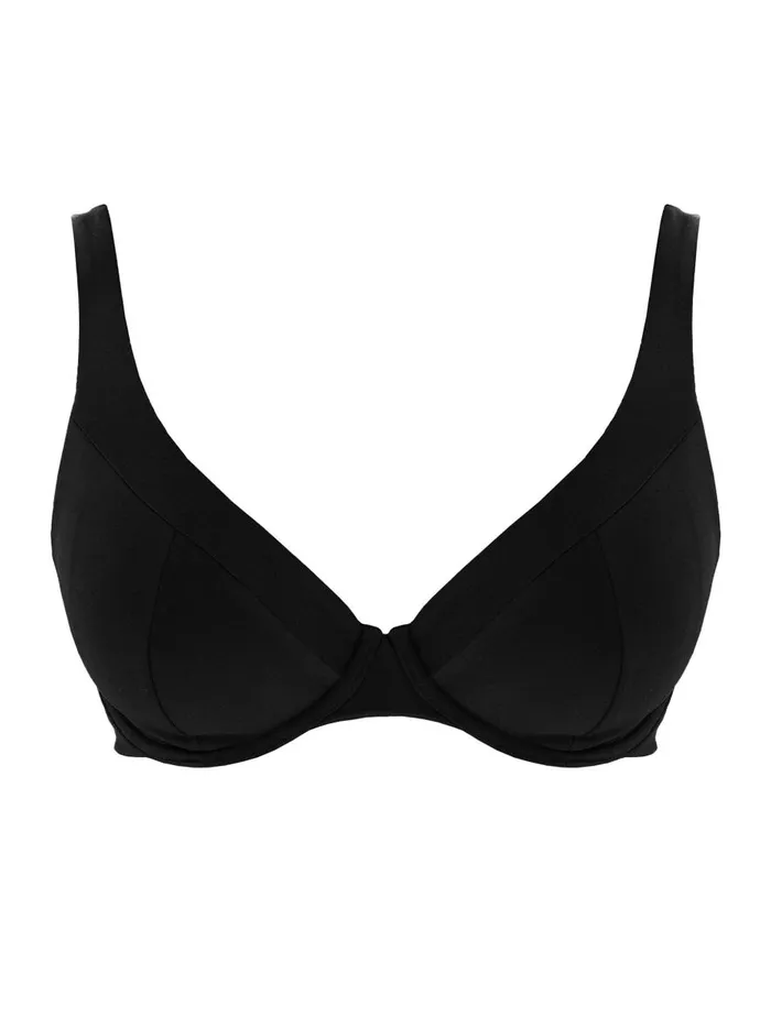 Women The Line Top Black The UNDONE Swimwear