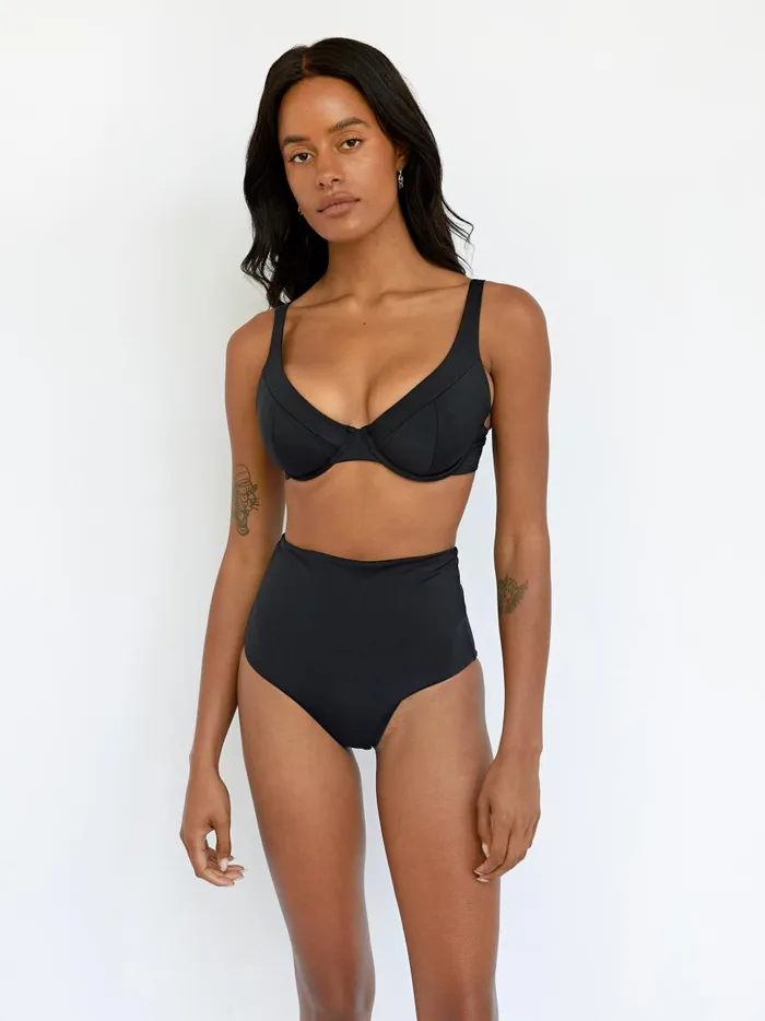 Women The Line Top Black The UNDONE Swimwear