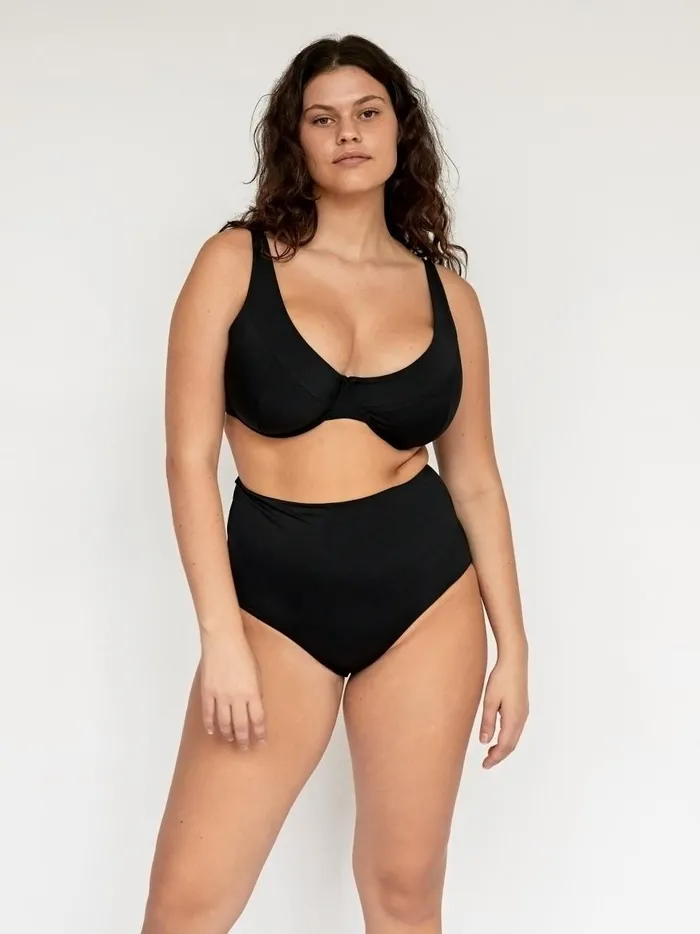 Women The Line Top Black The UNDONE Swimwear