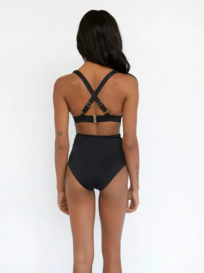 Women The Tri Top Black The UNDONE Swimwear