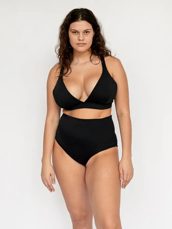 Women The Tri Top Black The UNDONE Swimwear