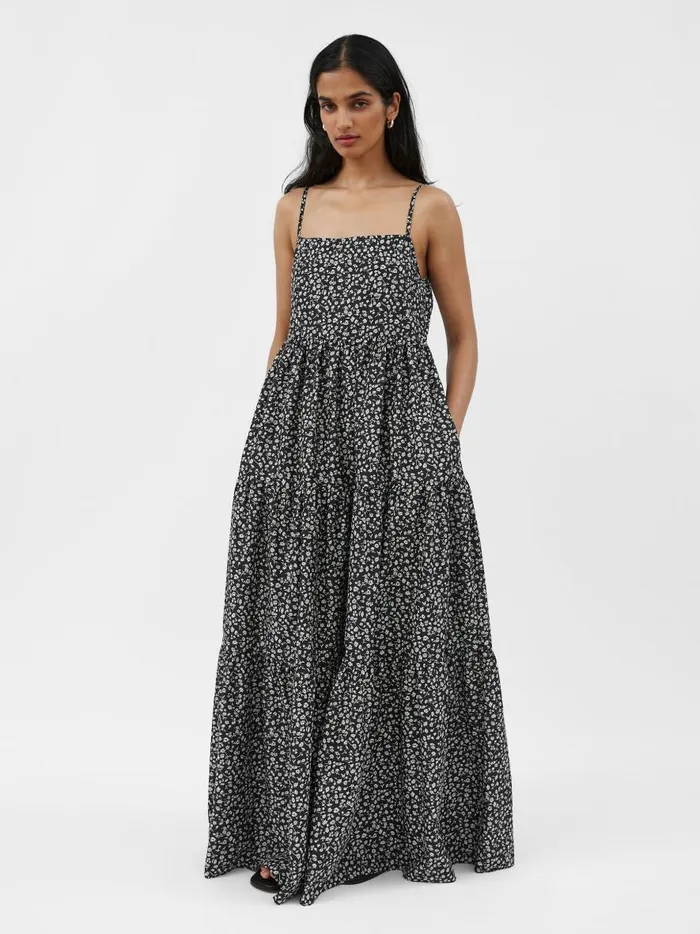 Women Tiered Low Back Sundress Dandelion The UNDONE Dresses