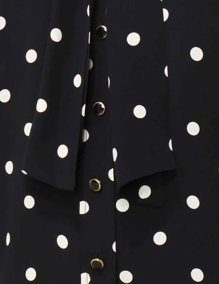 Women Tops Zimmermann Batwing Blouse Black W Cream Dot