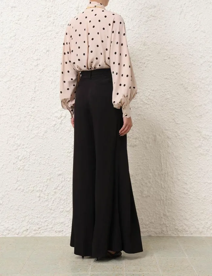 Women Tops Zimmermann Batwing Blouse Buff W Black Dot