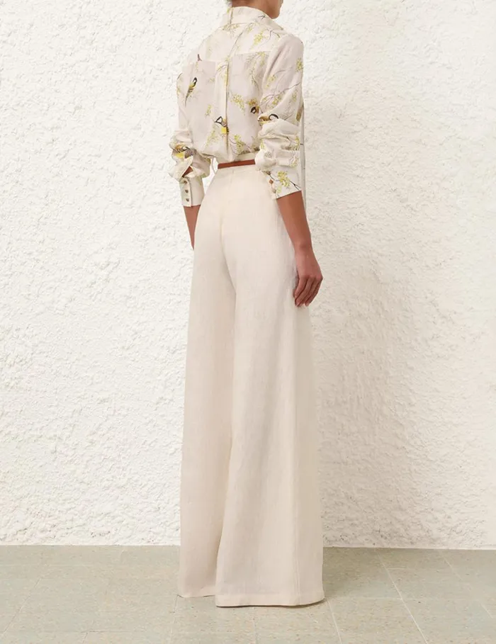 Women Tops Zimmermann Blouse Acacia Birds