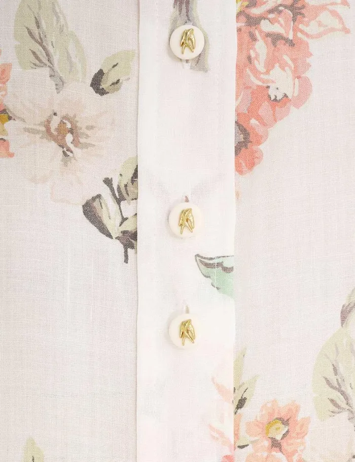 Women Tops Zimmermann Blouse Coral Floral
