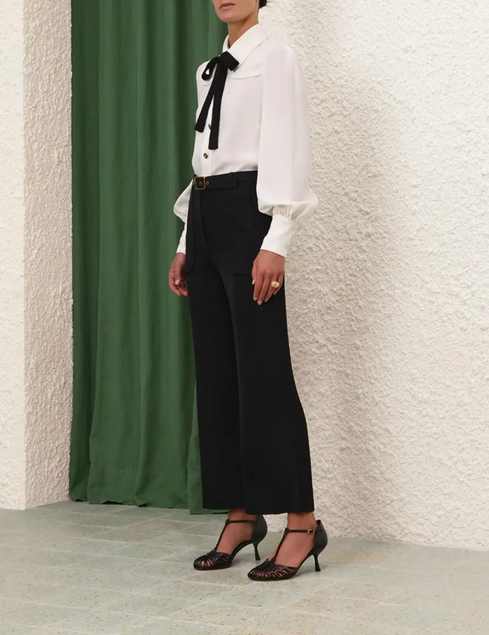 Women Tops Zimmermann Collared Shirt Cream