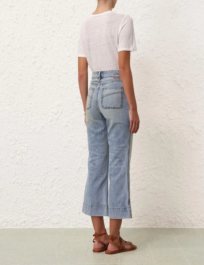 Women Tops Zimmermann Fitted Tee Ivory
