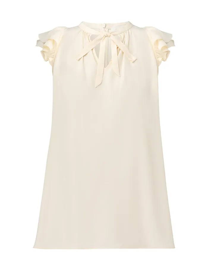 Women Tops Zimmermann Frilled Tank Cream