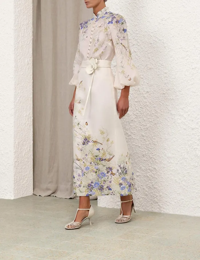 Women Tops Zimmermann Harmony Blouse Citrus Butterflies